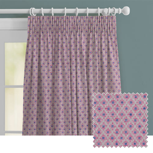 Check Pink M2M - Elmore Woven Jacquard Made to Measure Curtains Default Voyage Maison