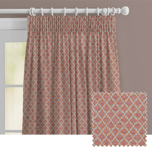 Check Orange M2M - Elmore Woven Jacquard Made to Measure Curtains Default Voyage Maison