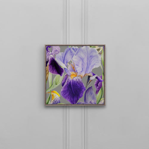 Floral Purple Wall Art - Elva  Framed Canvas Stone Voyage Maison