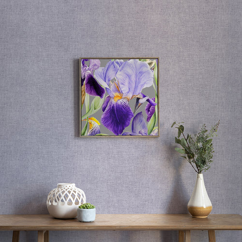 Floral Purple Wall Art - Elva  Framed Canvas Stone Voyage Maison