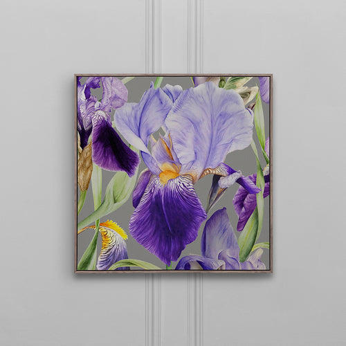 Floral Purple Wall Art - Elva  Framed Canvas Stone Voyage Maison