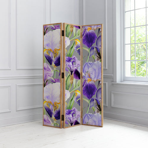 Floral Purple Furniture - Elva Solid Wood Room Divider Damson Voyage Maison