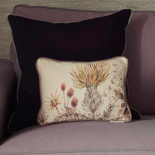 Voyage Maison Elysium Printed Linen Feather Cushion in Gold