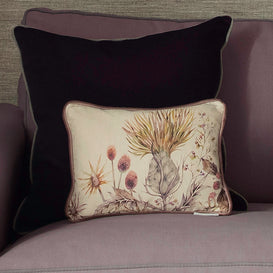 Voyage Maison Elysium Printed Linen Feather Cushion in Gold