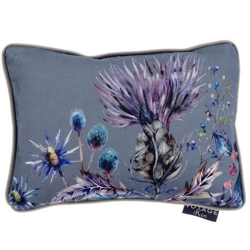 Voyage Maison Elysium Small Printed Feather Cushion in Sapphire