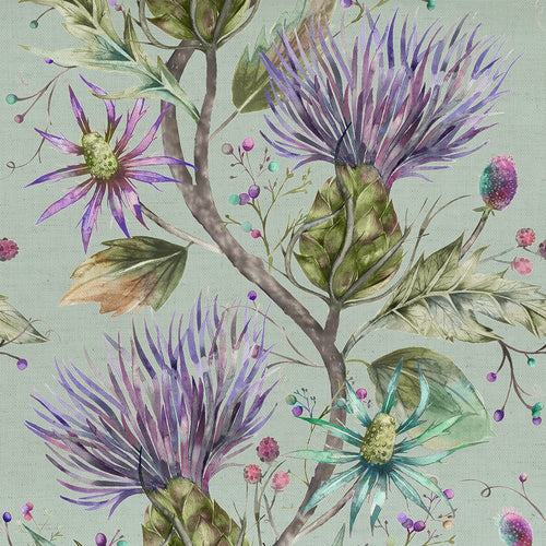 Samples - Elysium Printed Fabric Sample Swatch Violet Voyage Maison