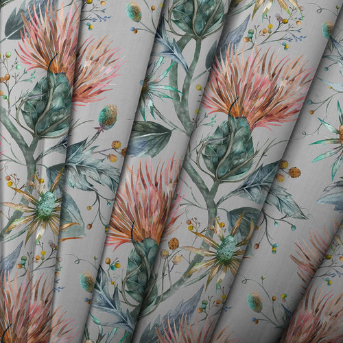 Floral Green M2M - Elysium Printed Cotton Made to Measure Roman Blinds Sapphire Voyage Maison