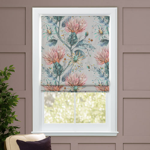 Floral Green M2M - Elysium Printed Cotton Made to Measure Roman Blinds Sapphire Voyage Maison