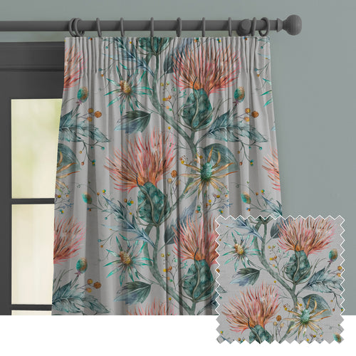 Floral Green M2M - Elysium Printed Made to Measure Curtains Sapphire Voyage Maison