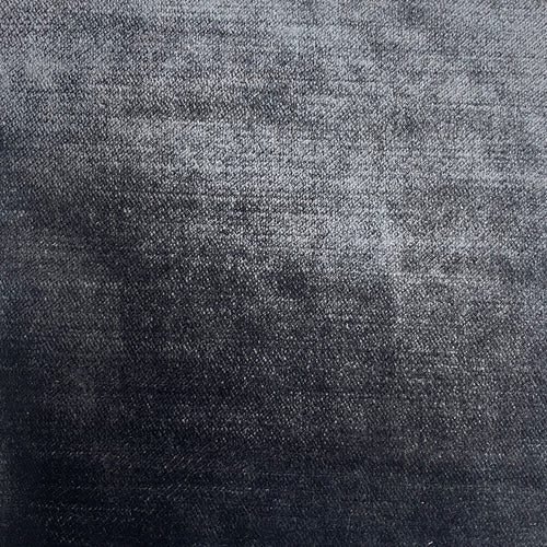 Emerald Plain Velvet Fabric (By The Metre) Charcoal
