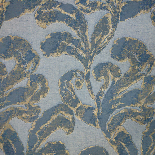  Blue Fabric - Emington Woven Jacquard Fabric (By The Metre) Indigo Voyage Maison