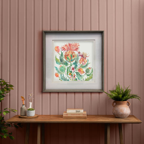 Floral Green Wall Art - Enchanting Thistle  Framed Print Nut Voyage Maison