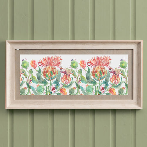 Floral Orange Wall Art - Enchanting Thistle  Framed Print Birch/Marigold Voyage Maison