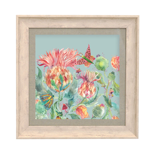 Floral Green Wall Art - Enchanting Thistle  Framed Print Birch Voyage Maison