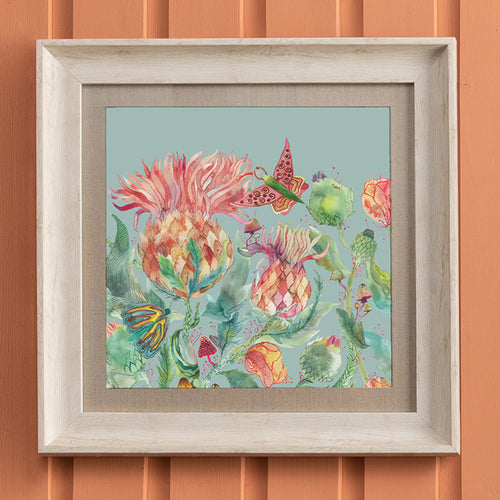 Floral Green Wall Art - Enchanting Thistle  Framed Print Birch Voyage Maison