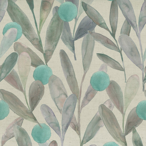 Floral Blue Fabric - Enso Printed Cotton Fabric (By The Metre) Aqua Voyage Maison