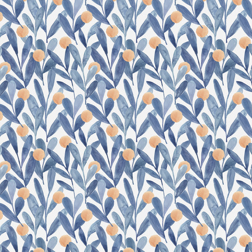 Voyage Maison Enso Printed Cotton Fabric Remnant in Cobalt