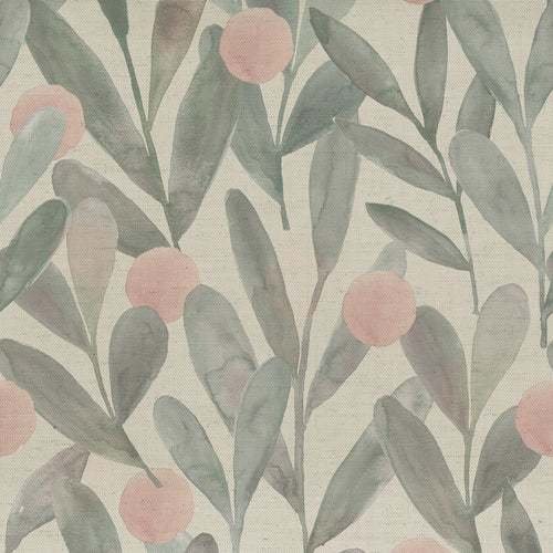 Floral Grey Fabric - Enso Printed Cotton Fabric (By The Metre) Granite Voyage Maison