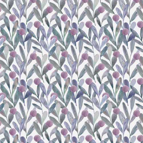 Floral Purple Fabric - Enso Printed Cotton Fabric (By The Metre) Violet Voyage Maison