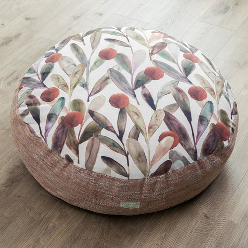 Floral Red Cushions - Enso Printed Floor Cushion Mulberry Voyage Maison