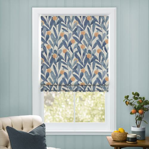 Floral Blue M2M - Enso Printed Cotton Made to Measure Roman Blinds Cobalt Voyage Maison