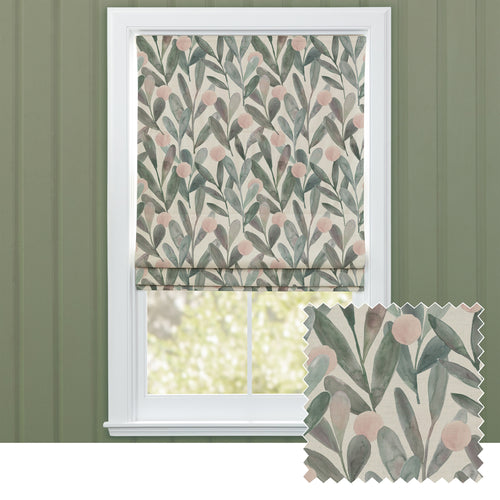 Floral Grey M2M - Enso Printed Cotton Made to Measure Roman Blinds Granite Voyage Maison