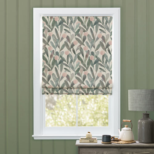 Floral Grey M2M - Enso Printed Cotton Made to Measure Roman Blinds Granite Voyage Maison