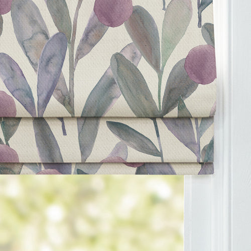 Floral Purple M2M - Enso Printed Cotton Made to Measure Roman Blinds Violet Voyage Maison