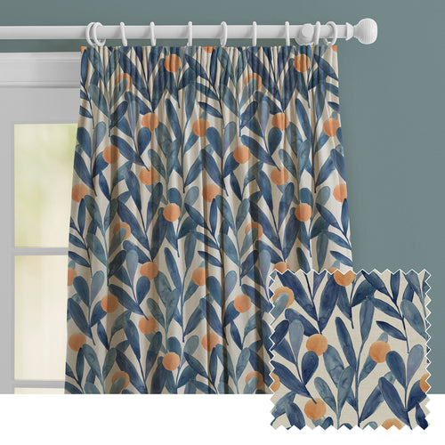 Floral Blue M2M - Enso Printed Made to Measure Curtains Cobalt Voyage Maison