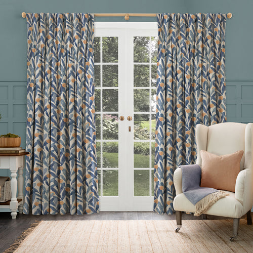 Floral Blue M2M - Enso Printed Made to Measure Curtains Cobalt Voyage Maison