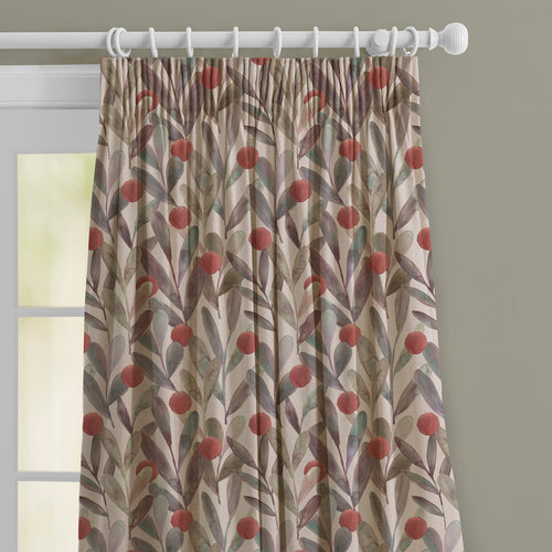 Floral Red M2M - Enso Printed Made to Measure Curtains Mulberry Voyage Maison