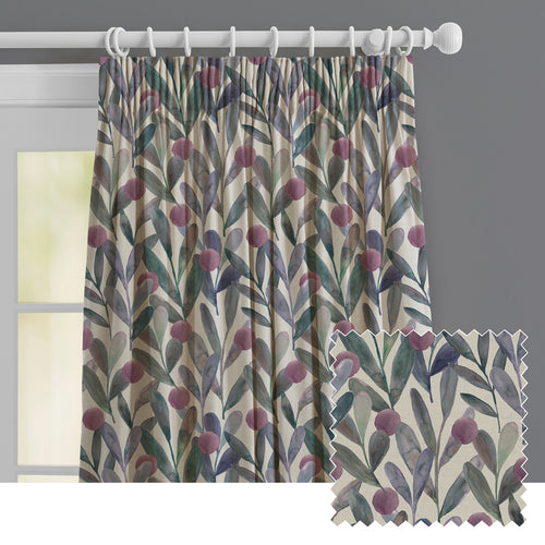 Floral Purple M2M - Enso Printed Made to Measure Curtains Violet Voyage Maison