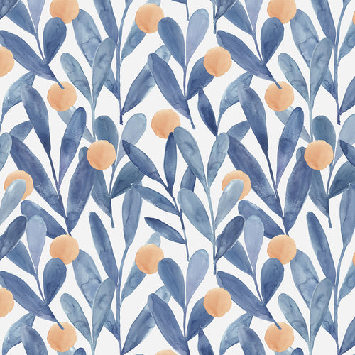 Floral Blue Wallpaper - Enso  1.4m Wide Width Wallpaper (By The Metre) Cobalt Voyage Maison