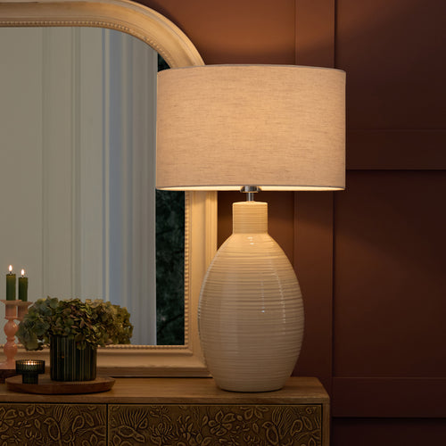 Plain Cream Lighting - Epona  Lamp Base Cream Voyage Maison