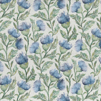  Samples - Ettrick Printed Fabric Sample Swatch Bluebell Cream Voyage Maison