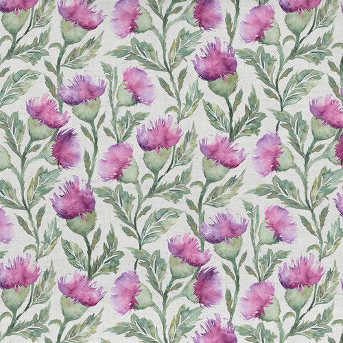 Samples - Ettrick Printed Fabric Sample Swatch Fuchsia Cream Voyage Maison