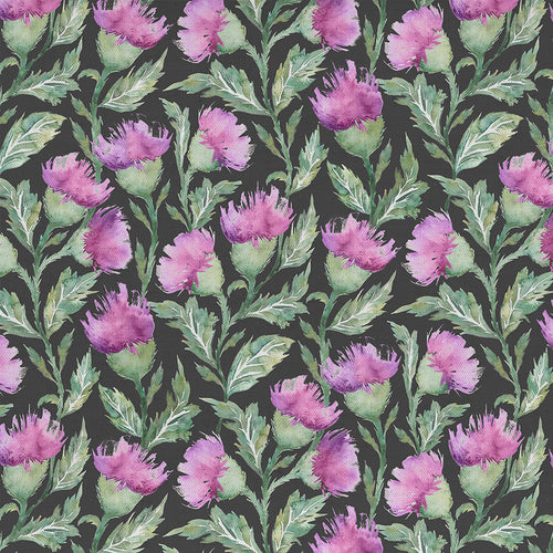 Samples - Ettrick Printed Fabric Sample Swatch Graphite Voyage Maison