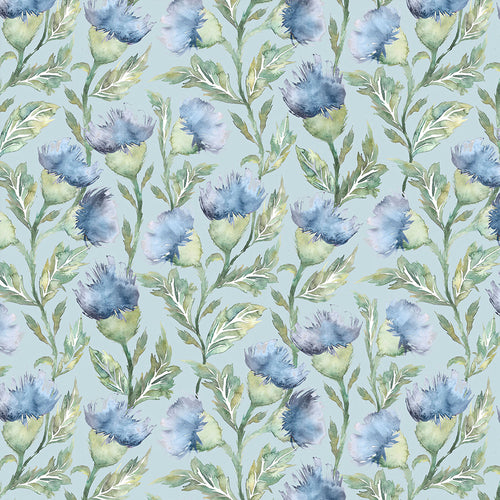 Floral Blue M2M - Ettrick Printed Cotton Made to Measure Roman Blinds Bluebell Voyage Maison