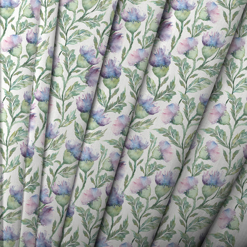 Floral Purple M2M - Ettrick Printed Cotton Made to Measure Roman Blinds Heather Cream Voyage Maison