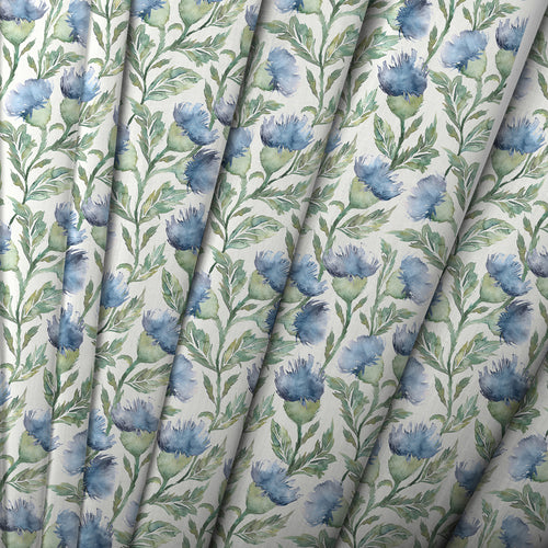 Floral Blue M2M - Ettrick Printed Made to Measure Curtains Bluebell Cream Voyage Maison