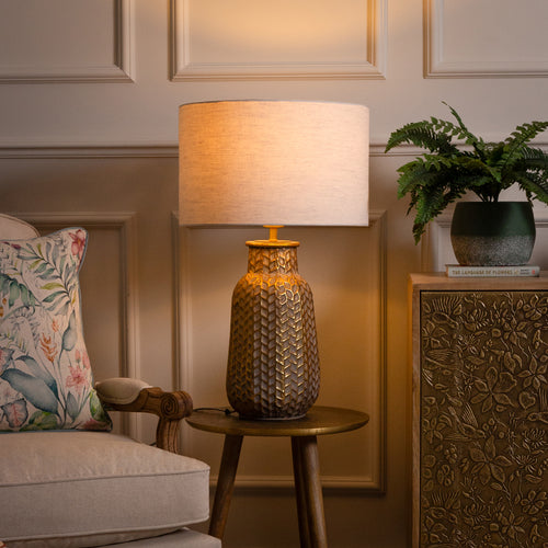 Geometric Gold Lighting - Evanora  Lamp Base Gold/Whitewash Voyage Maison