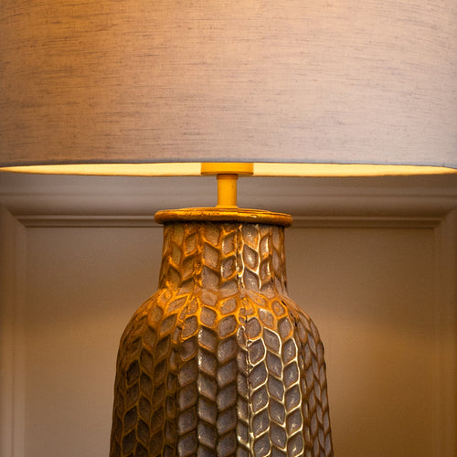 Geometric Gold Lighting - Evanora  Lamp Base Gold/Whitewash Voyage Maison