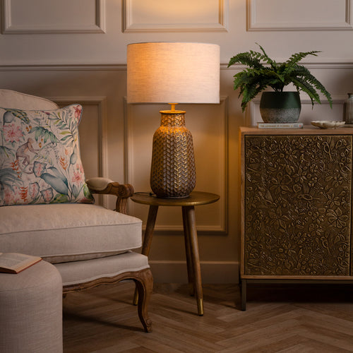 Geometric Gold Lighting - Evanora  Lamp Base Gold/Whitewash Voyage Maison