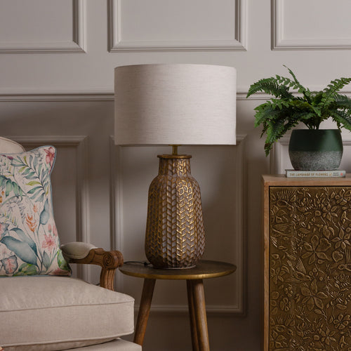 Geometric Gold Lighting - Evanora  Lamp Base Gold/Whitewash Voyage Maison