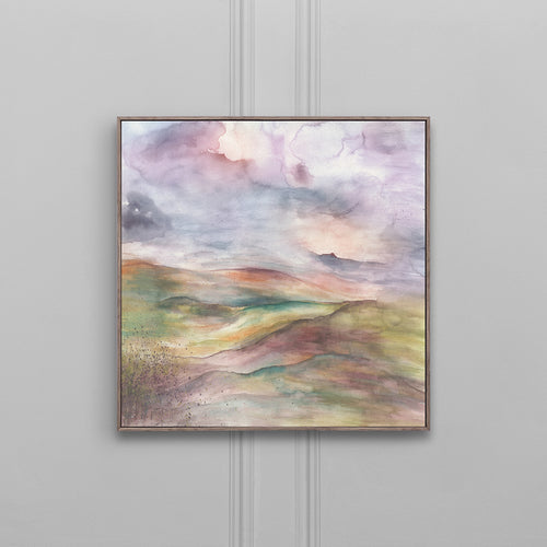 Abstract Purple Wall Art - Eyre  Framed Canvas Stone Voyage Maison