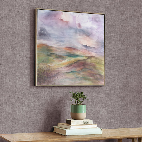 Abstract Purple Wall Art - Eyre  Framed Canvas Stone Voyage Maison