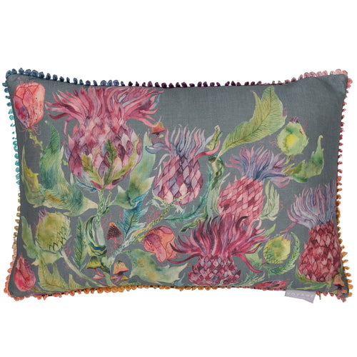 Voyage Maison Fairytale Bristles Printed Feather Cushion in Forest