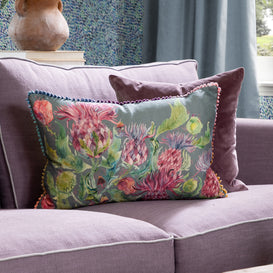Voyage Maison Fairytale Bristles Printed Feather Cushion in Forest
