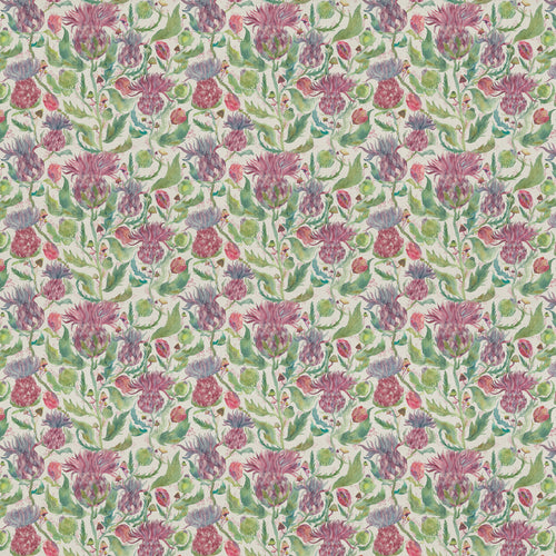 Floral Pink Fabric - Fairytale Bristles Printed Cotton Fabric (By The Metre) Dawn Voyage Maison