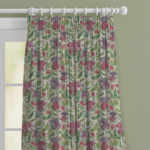 Floral Pink M2M - Fairytale Bristles Printed Cotton Made to Measure Curtains Dawn Voyage Maison